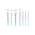 VelvetChroma Crystal Handle Brush Set on a pure white background, makeup brushes product photo