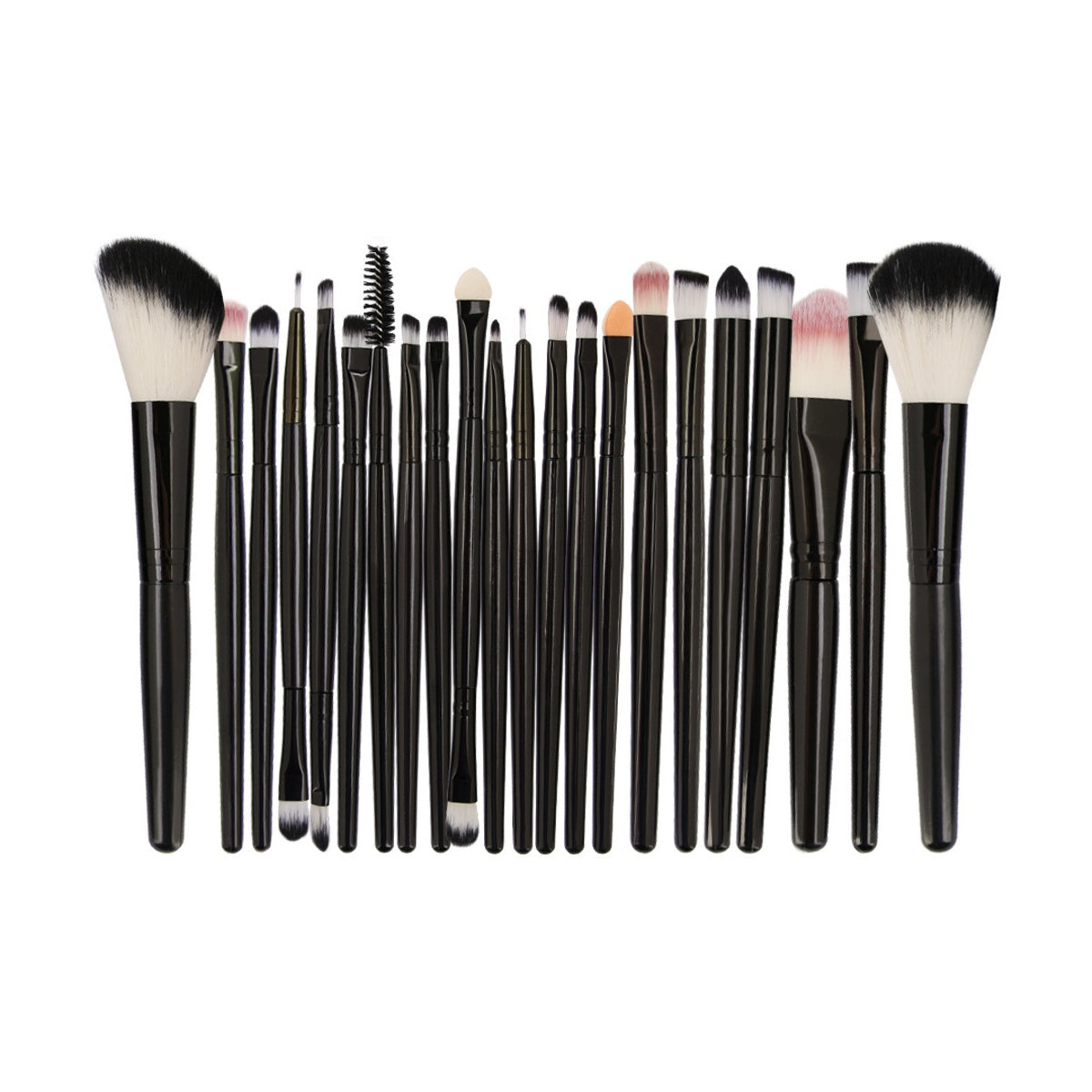 VelvetChroma Detail Eyeshadow Brush Set on a pure white background, makeup brushes product photo