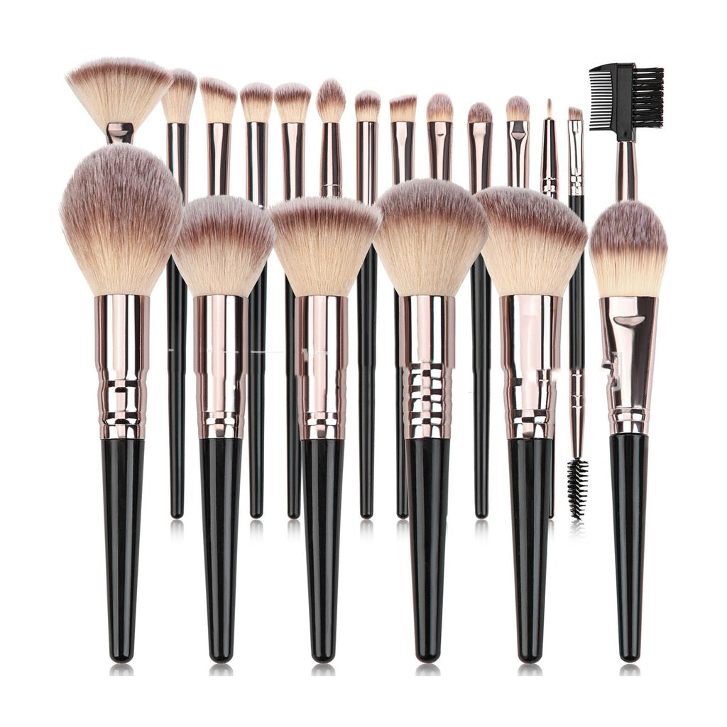 VelvetChroma Smoky Eye Brush Set on a pure white background, makeup brushes product photo