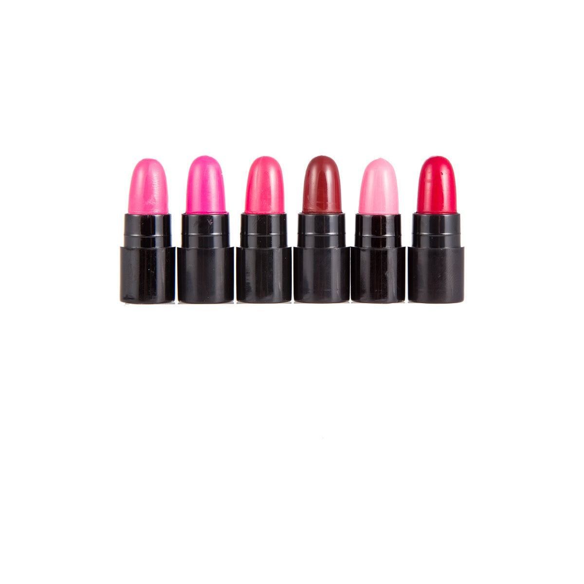VelvetChroma Mini Lip Colour Set on a pure white background, lip colour product photo