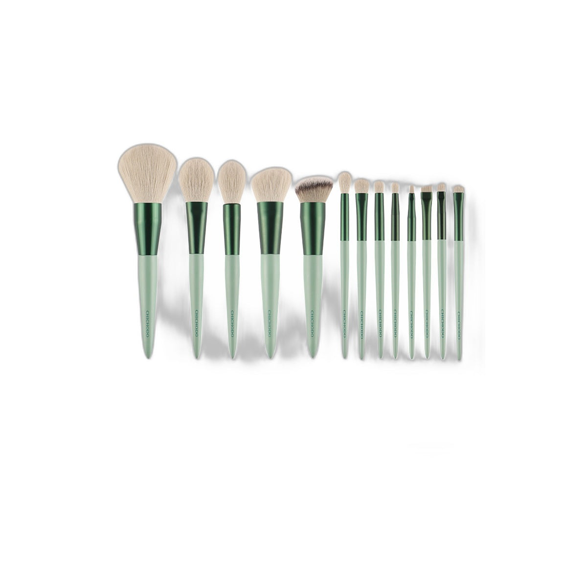 VelvetChroma Green Handle Brush Set white background product image 2