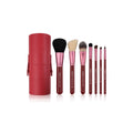 VelvetChroma Essential Brush Roll Set on a pure white background, makeup brushes product photo